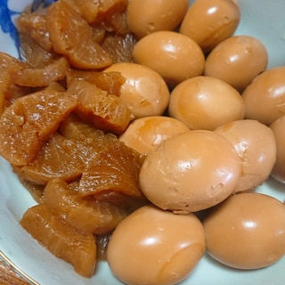 煮豚のタレで大根と玉子の煮物